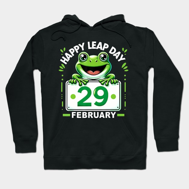 February 29th Leap Day Frog Funny Matching Leap Year 2024 Hoodie by Eduardo